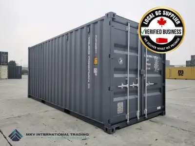 New 20’ Grey Storage Container | One-Trip Condition, View more