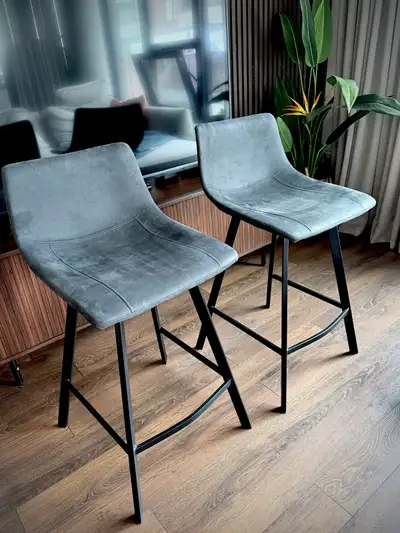 Set of 2 Bouclair Bar Stools - Like New, View more
