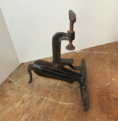 Vintage Bench Mount Saw Sharpening Clamp Vise, View more