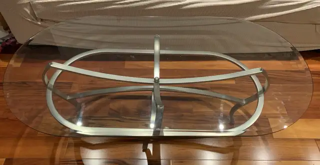 Glass Coffee Table and Side Table, Metal Frame in Coffee Tables in City of Toronto - Image 2