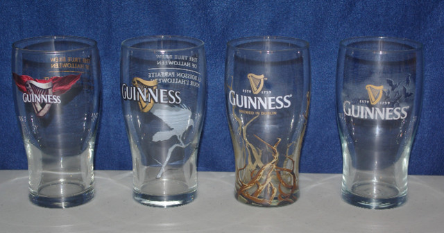 Guinness Halloween themed tulip pint beer glasses in Kitchen & Dining Wares in Winnipeg
