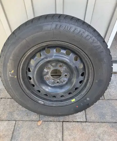Uniroyal Tigerpaw Snowtires used only in 2024-25 winter season on steel rims. Bought brand new, stil...