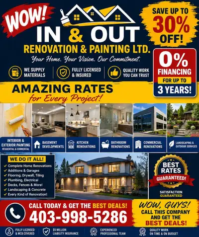 in & out. renovations and painting ltd , View more