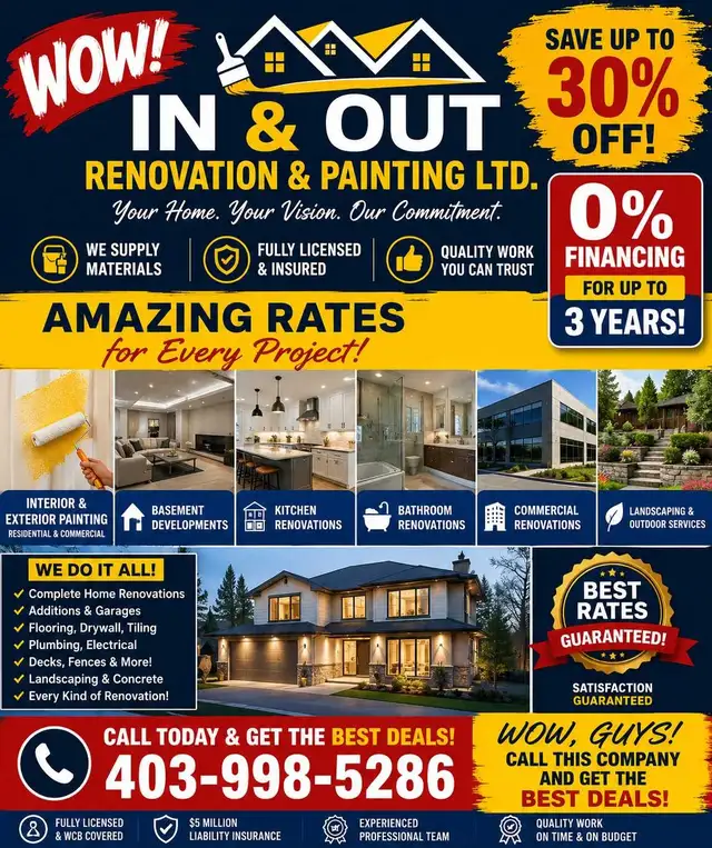 in & out. renovations and painting ltd 