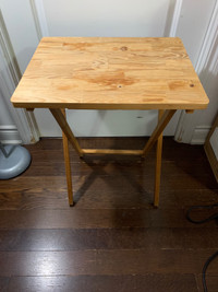 Vintage Pine Wood:Hard wood Folding TV/Snack/Coffee/End  Table