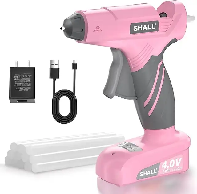NEW Shall 4V Cordless Hot Glue Gun Kit