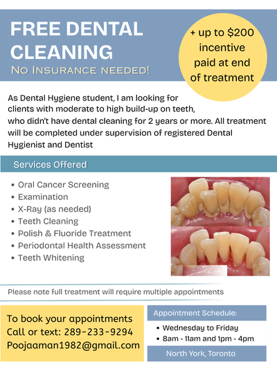 Hi everyone, I am a Dental Hygiene Student studying at North York (Toronto). I am reaching out to sh...