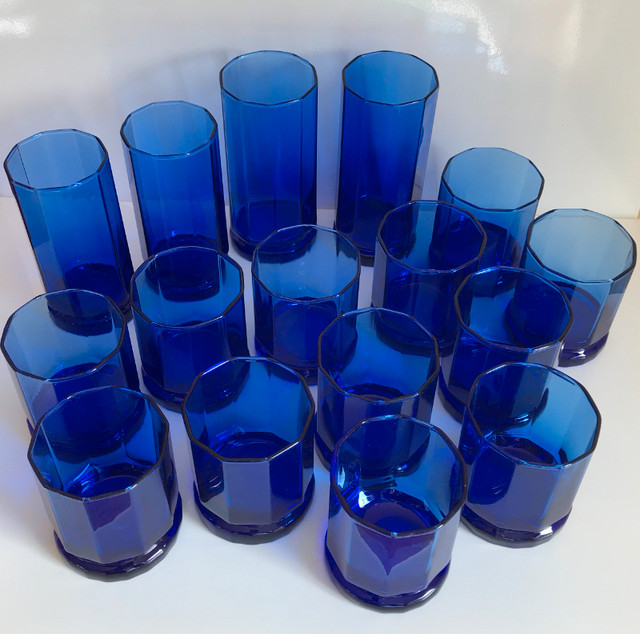 PENDING Anchor Hocking Essex Cobalt Blue Decagon Drink Glasses | Arts &  Collectibles | Ottawa | Kijiji