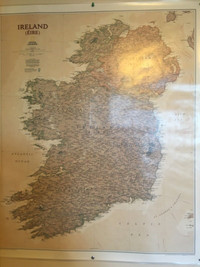 Wall map of Ireland 
