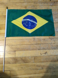 NEW 17X12" BRAZIL DESK FLAG