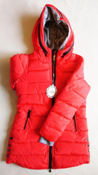 New Meimei Women's Long Puffy Red Parka, Small No Tax