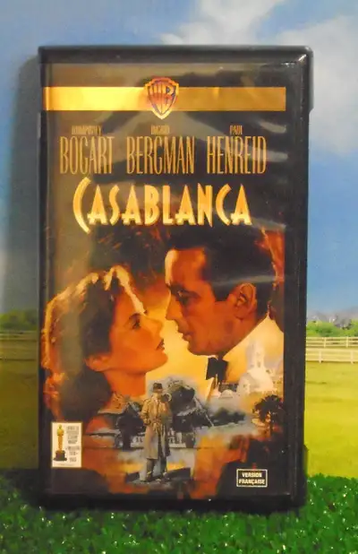 Cassette Vidéo VHS...De ma collection..."Casablanca"...Humphrey Bogart...Drame...99 mins...Noir & Bl...