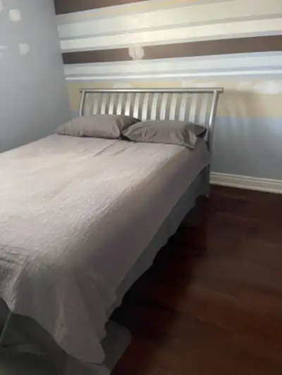 Amisco Solid Metal Queen Size Bed No Mattress, View more
