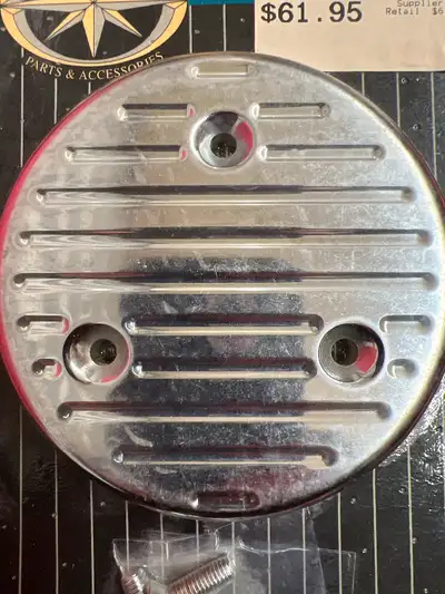 New in packaging factory original parts V Star right side engine inspection cover & hardware Chrome...