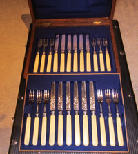 Antique Mappin and Webb Princes Plate 24 piece cutlery set