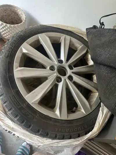 Wheels like new , tires 225/45/17 Oem wheels no fake bs, absolutely mint no bend , tires are old , b...