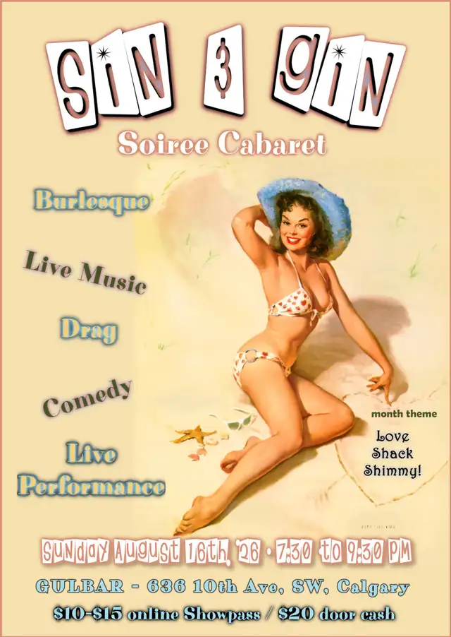 Sin & Gin Soiree Cabaret - 'Love Shack Shimmy!'