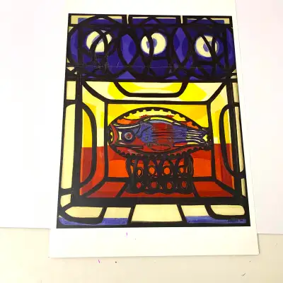 Cuban art print amelia pelaez pez arte cubano wall decor – colorful artwork in oil on canvas style f...