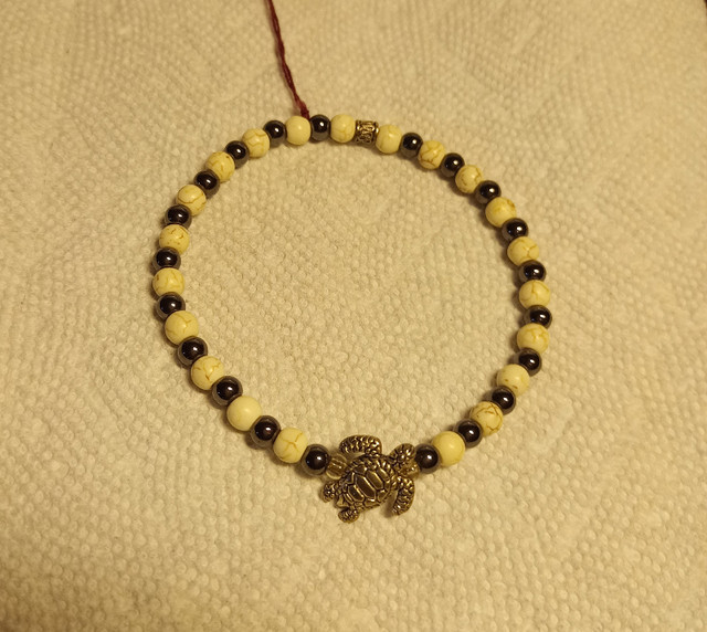 Semi-Precious Stone Bead Turtle Bracelets (sz S-L)*Handmade! in Jewellery & Watches in Mississauga / Peel Region - Image 2