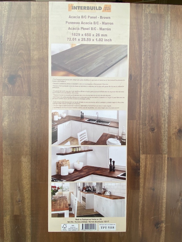 Interbuild Acadia Butcher Block Standard Countertop