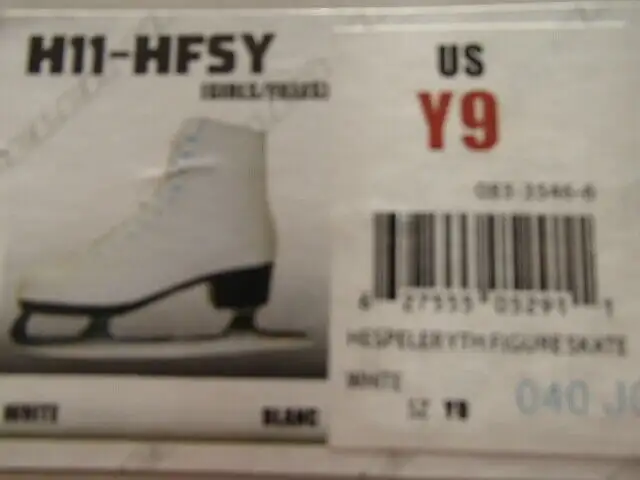 Hespeler Y9 white figure ice skates for girls63234526405121122