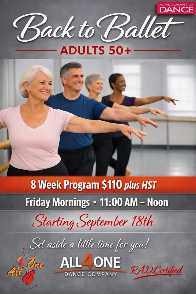BACK to Ballet - Adults 50+, 8 Week Dance Program