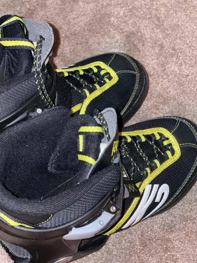 K2 Black Lime Kids Inline Skates Adjustable Sz 5-8 Youth Skates in Skates & Blades in Ottawa - Image 8