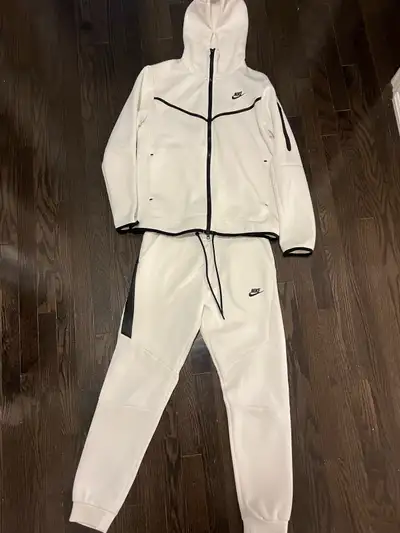 Nike tech hoodie and pants white size medium, View more