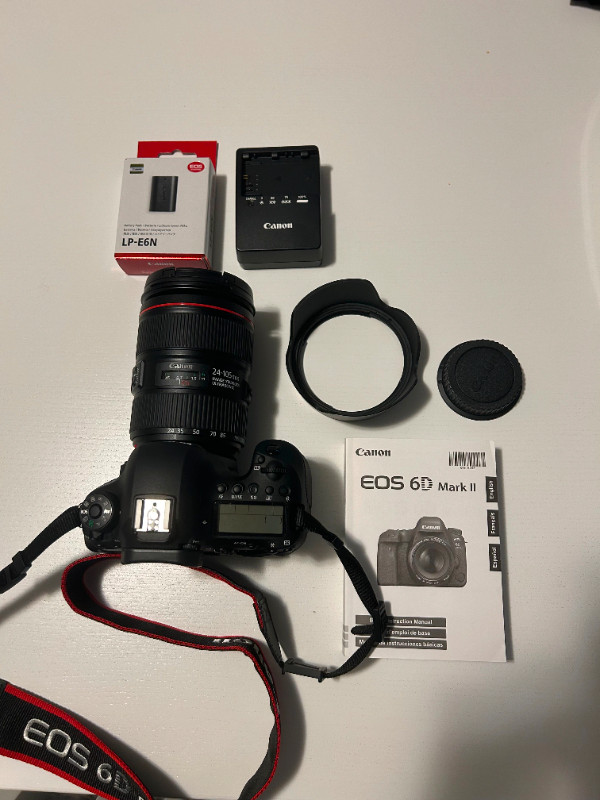 Canon EOS 6D Mark ii + EF 24 – 105mm f/4L IS II USM Lens in Cameras & Camcorders in Oshawa / Durham Region