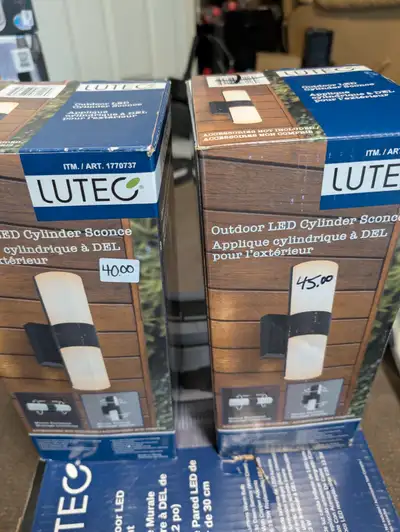 Lutec Outdoor LED Cylinder Wall Sconce - New, Boxed - $35.00, View more
