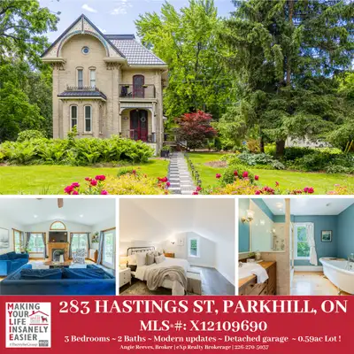 Open House!! Saturday May 3, 2025 from 2-4 pm Welcome to 283 Hastings St in Parkhill, a stunning ble...