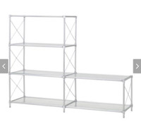 IKEA LAXVIK shelves glass/metal