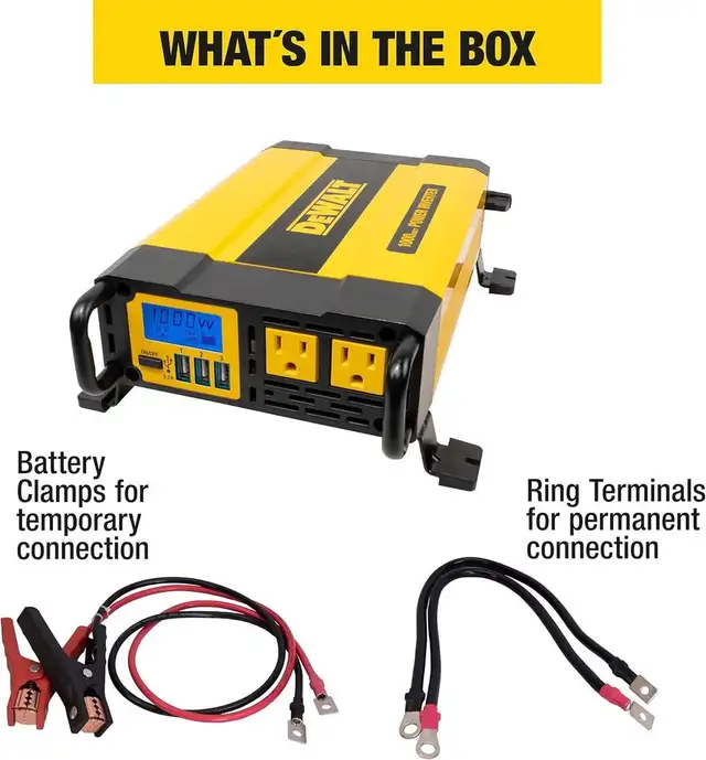 DEWALT DXAEPI1000 Power Inverter 1000W Car Converter LCD Display in General Electronics in City of Toronto - Image 10