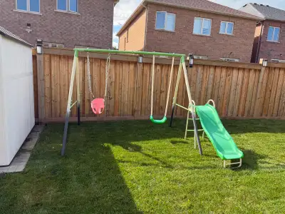 Metal Backyard Swing Set with Slide, View more