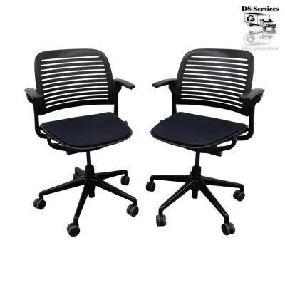 Lot of 2 Steelcase Chair Cachet Adjustable Armrest Seating K8339, View more