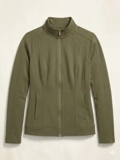Calvin Klein Women's Lux Structured Full-Zip Jacket New, View more