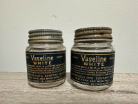 Antique Vaseline Clear Bottle - Two