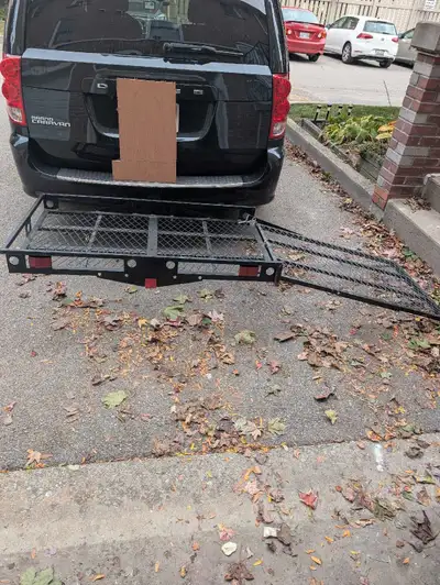 Hitch mounted carrier with ramp , View more