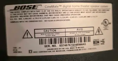 Bose (Cinemate) Digital Home Theater Speaker System, View more