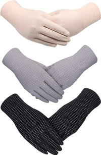 3 NEW Pairs Women UV Sun Protective Summer Gloves Touchscreen