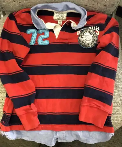 Boys Shirt Size 7 - 8. Rugby like shirt., View more