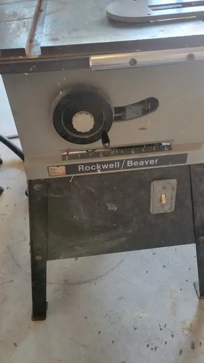Rockwell/Beaver stationary table saw, View more