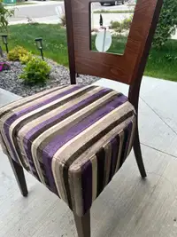 STRIPED MID CENTURY CHAIR 