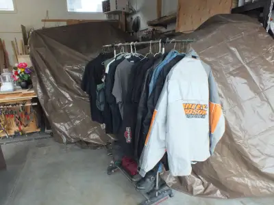 Harley Davidson shirts, tee shirts, boots, jackets, rain suits, tees 5., shirts 10., ,, HD men's XL...