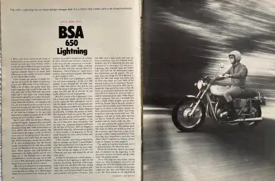1971 BSA 650 Lightning Multipage Original Article , View more