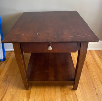 Solid wood end table 