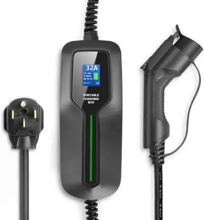 BESENERGY Level 2 EV Charger 32 Amp, ETL FCC Listed, NEMA14-50 Plug with 20ft Charging Cord, 220V-24...
