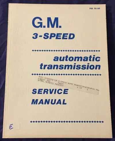 AM389 G.M. 3-Speed Automatic Transmission Service Manual PSD70-180