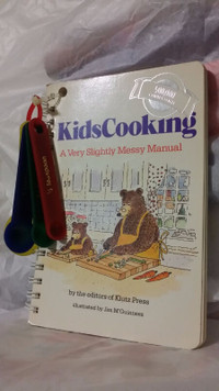 ▀▄▀Kids Cooking A Very Slightly Messy Manual 1987 Spiral Bound