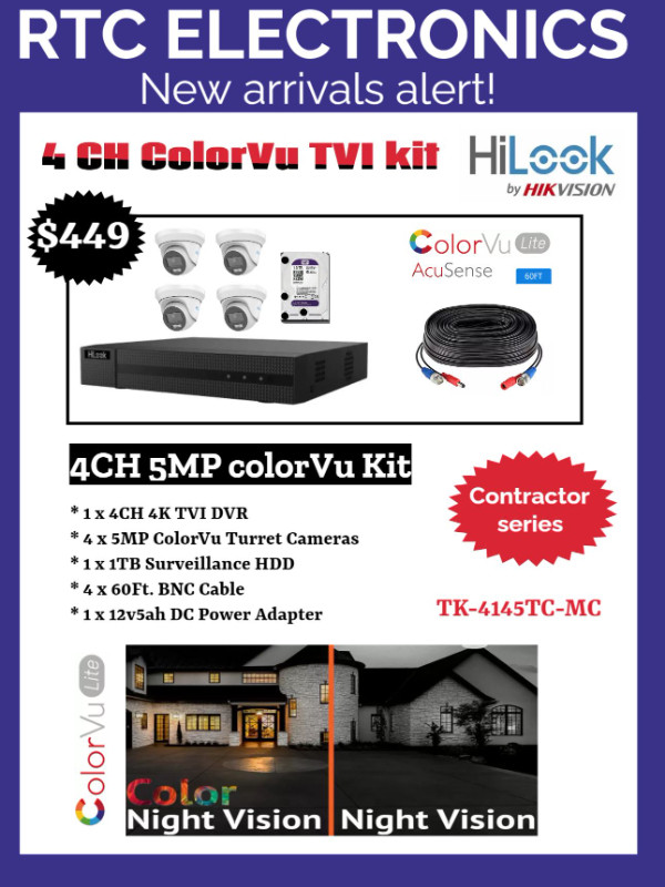 HiLook ColorVu TVI Kit in Speakers in Mississauga / Peel Region